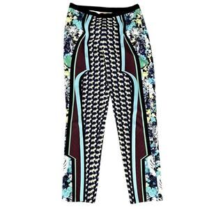 Clover Canyon Pants Tiger Elephant Animal Print Pull On Black Blue Women’s S